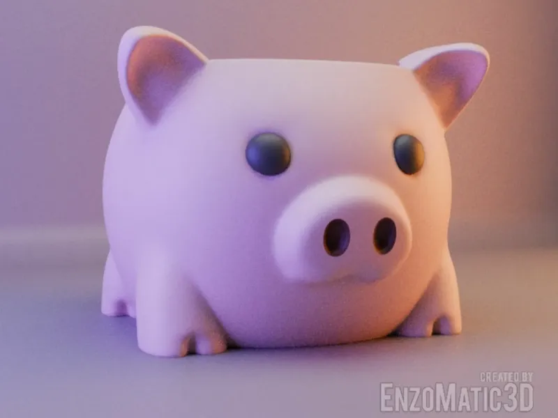 Pig planter pencil holder STL