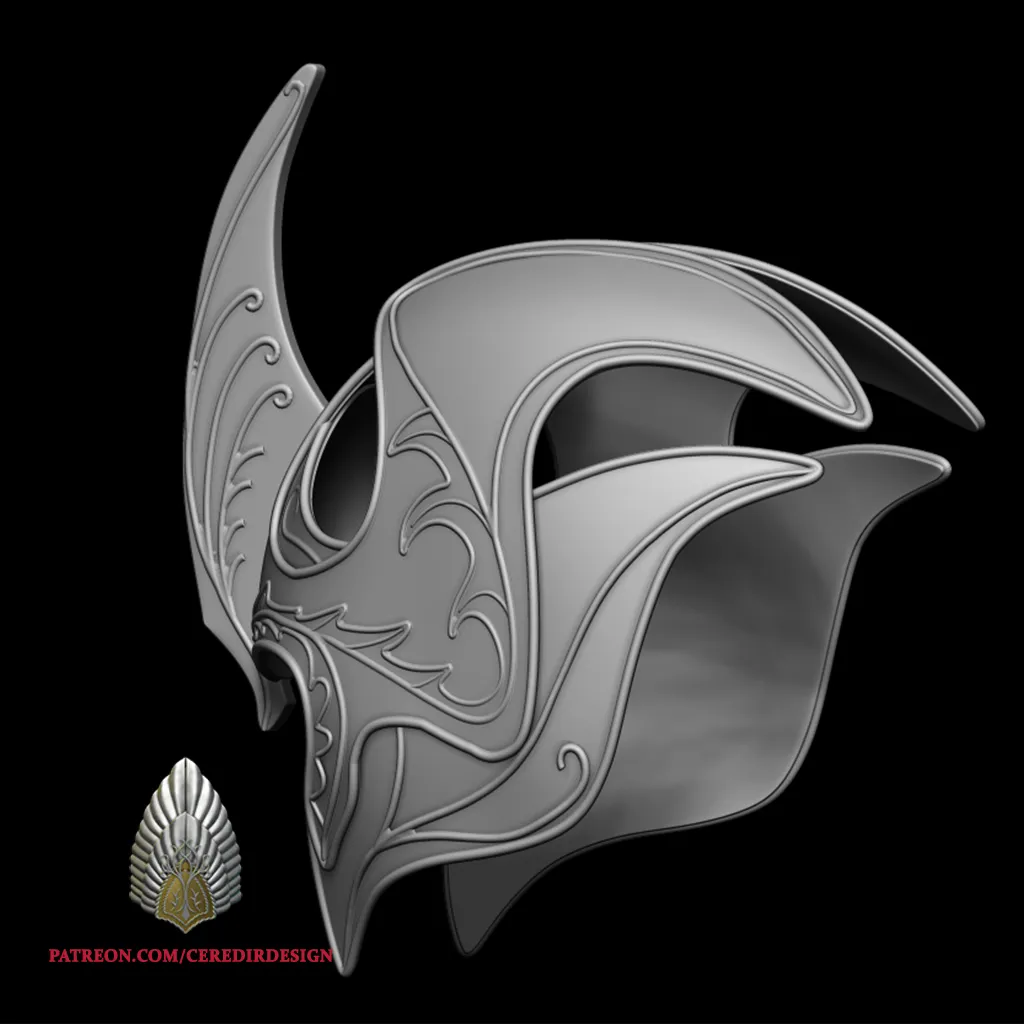 Elven Galadhrim Helmet Lord of the rings 3d digital download