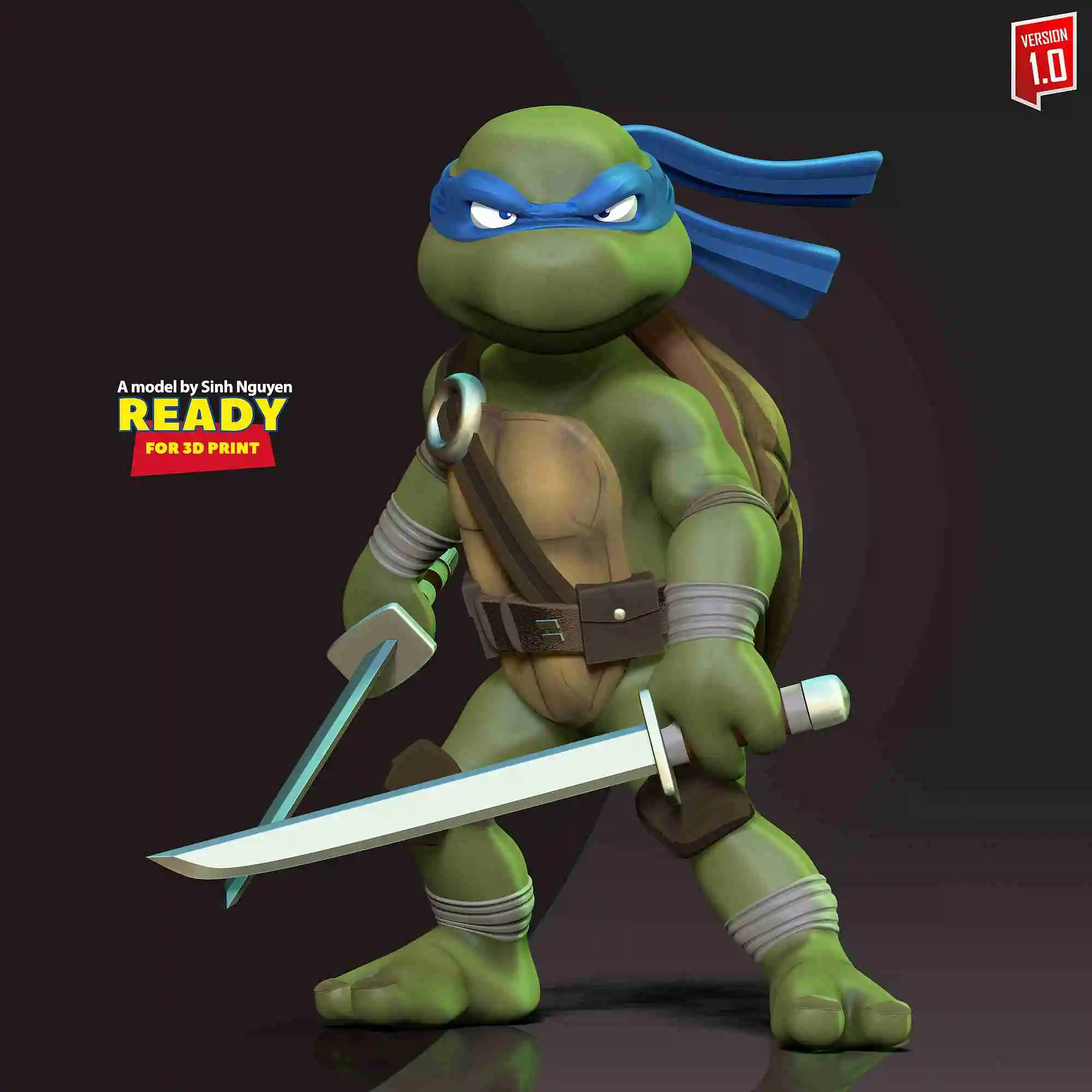 Modello 3D Tartaruga Ninja Leonardo - TurboSquid 2040082