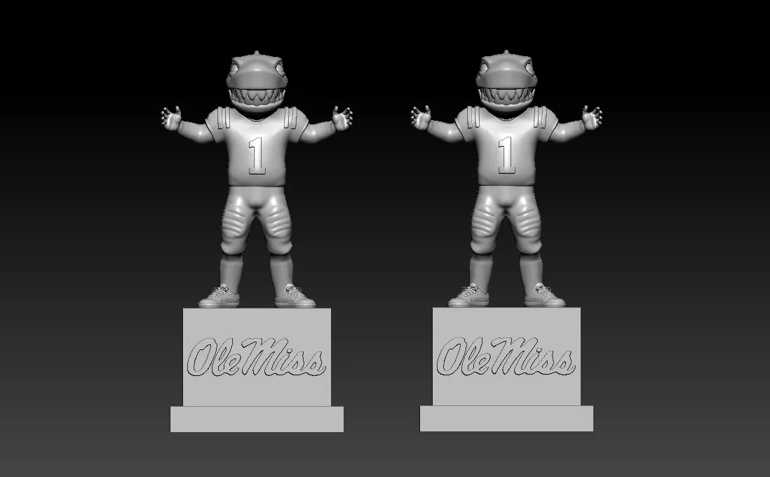 NCAA - Tony the Landshark - Ole Miss Rebels - 3d Print