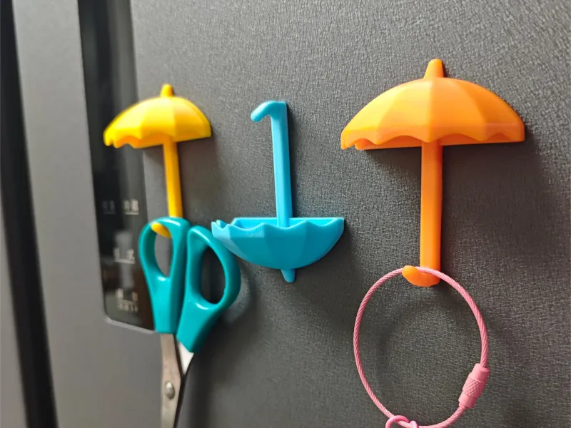 Magnetic refrigerator umbrella hook