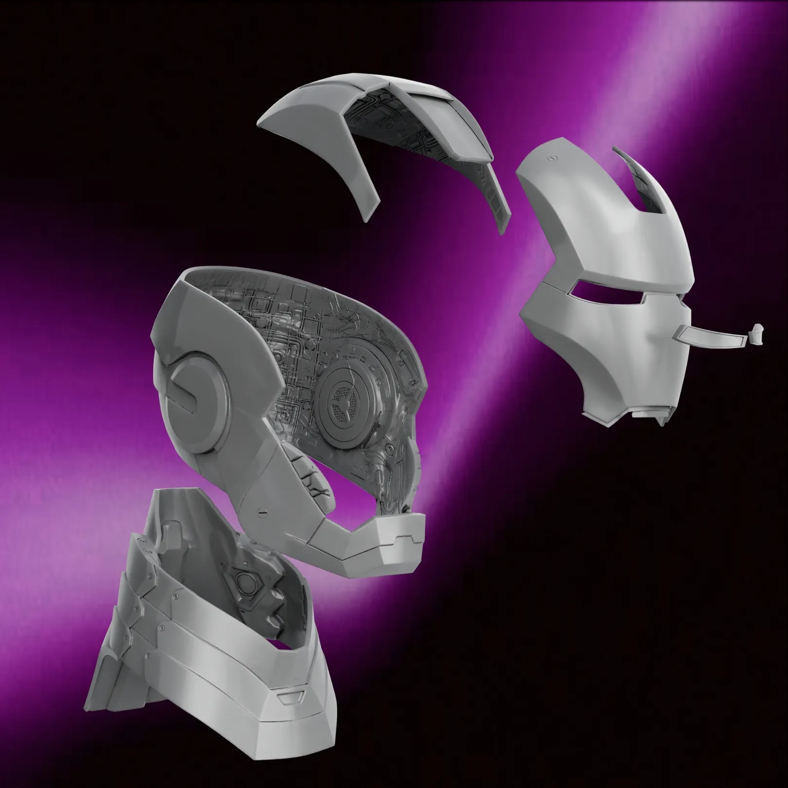 Iron Man Helmet - Multi-Parts for Cosplay