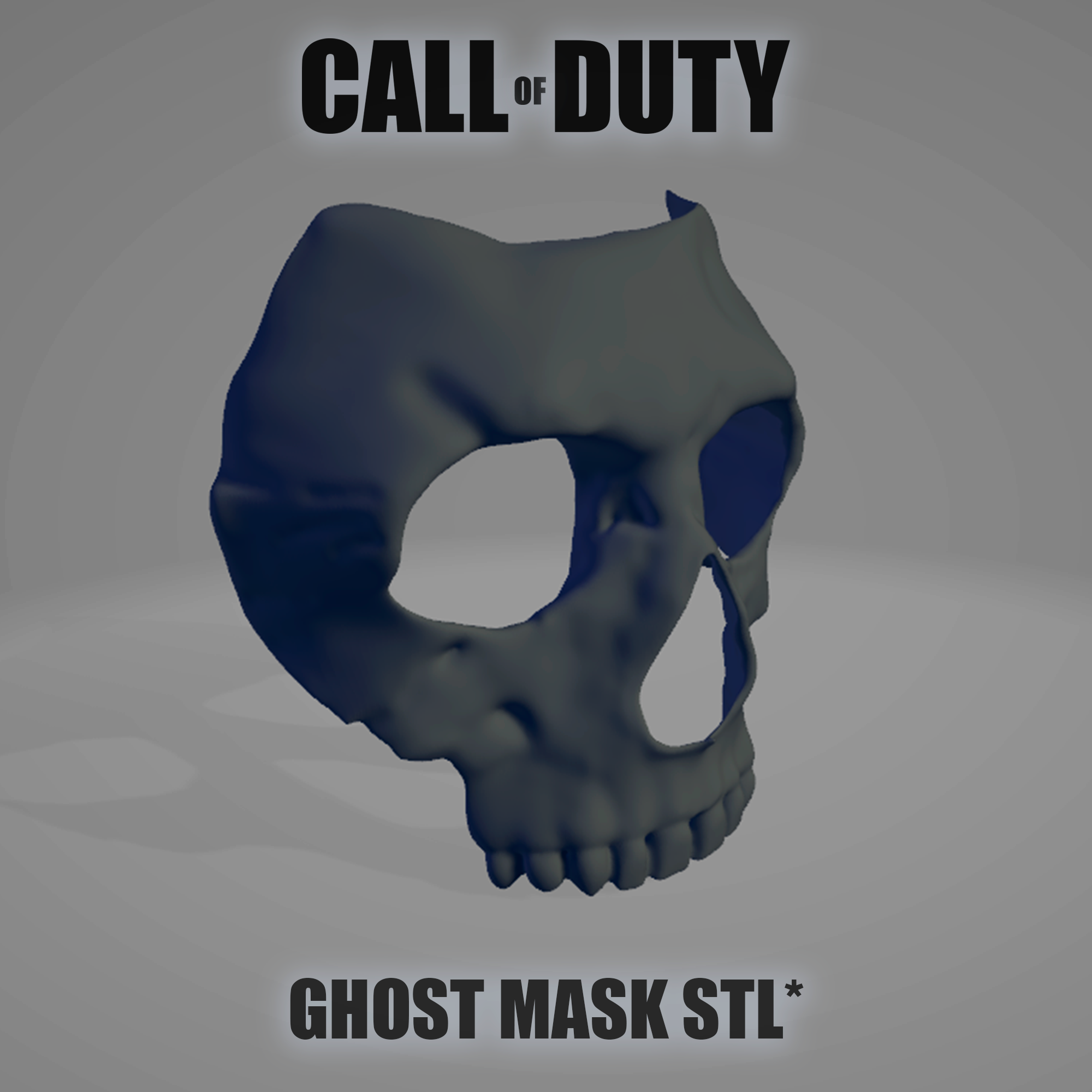 STL file Ghost Mask Modern Warfare 👻・3D printable model to