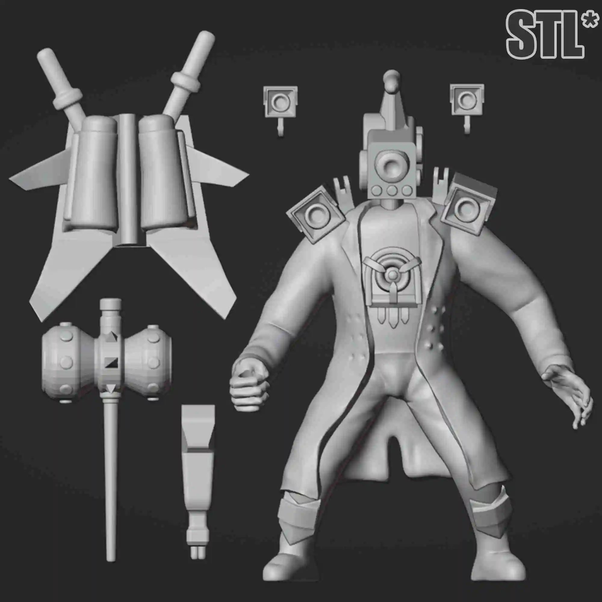 SKIBIDI TOILET - CAMERAMAN TITAN 3D Print Model in Toys 3DExport