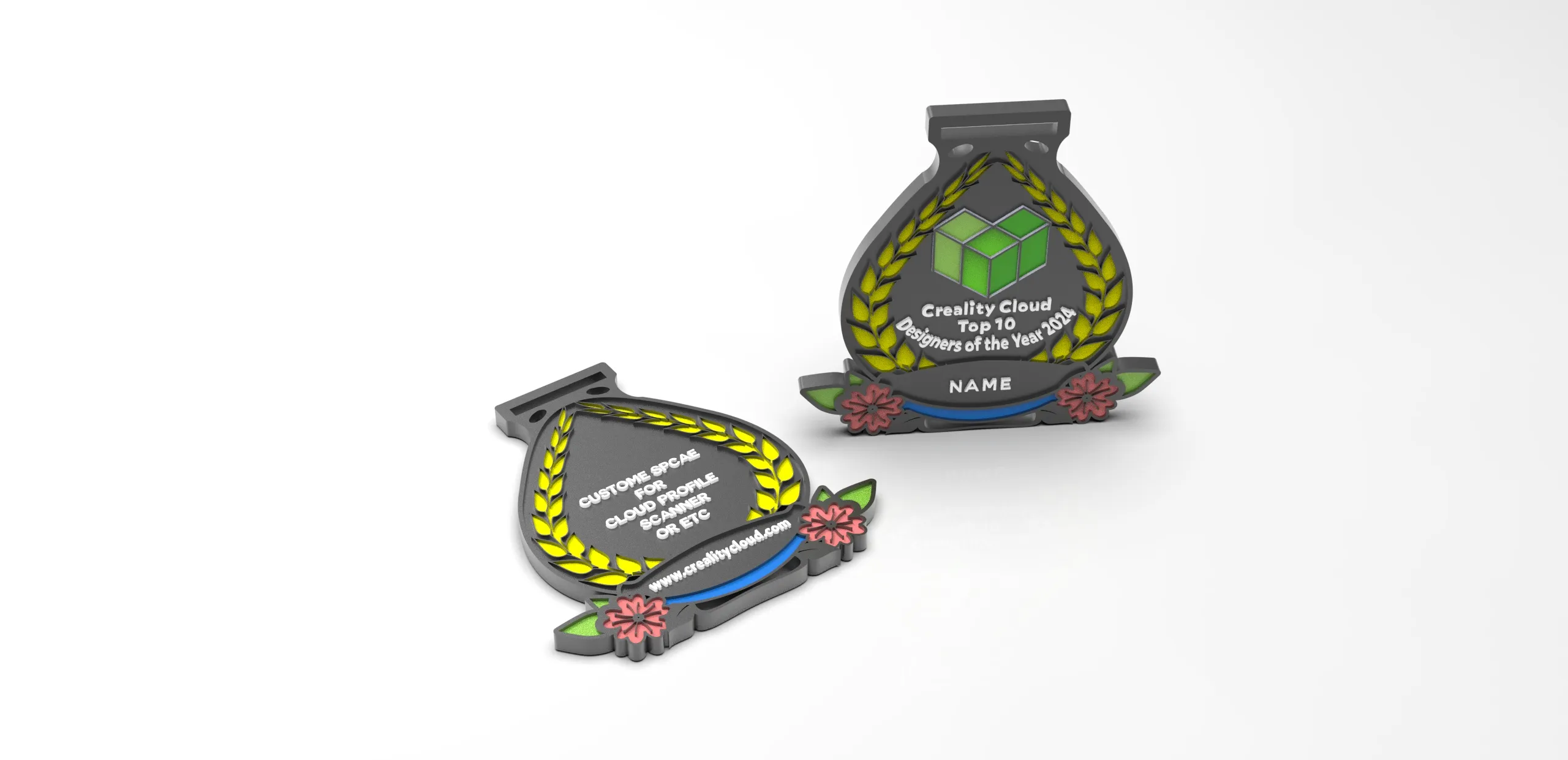 Creality Cloud Top 10 Designers of the Year 2024 Metal Medal