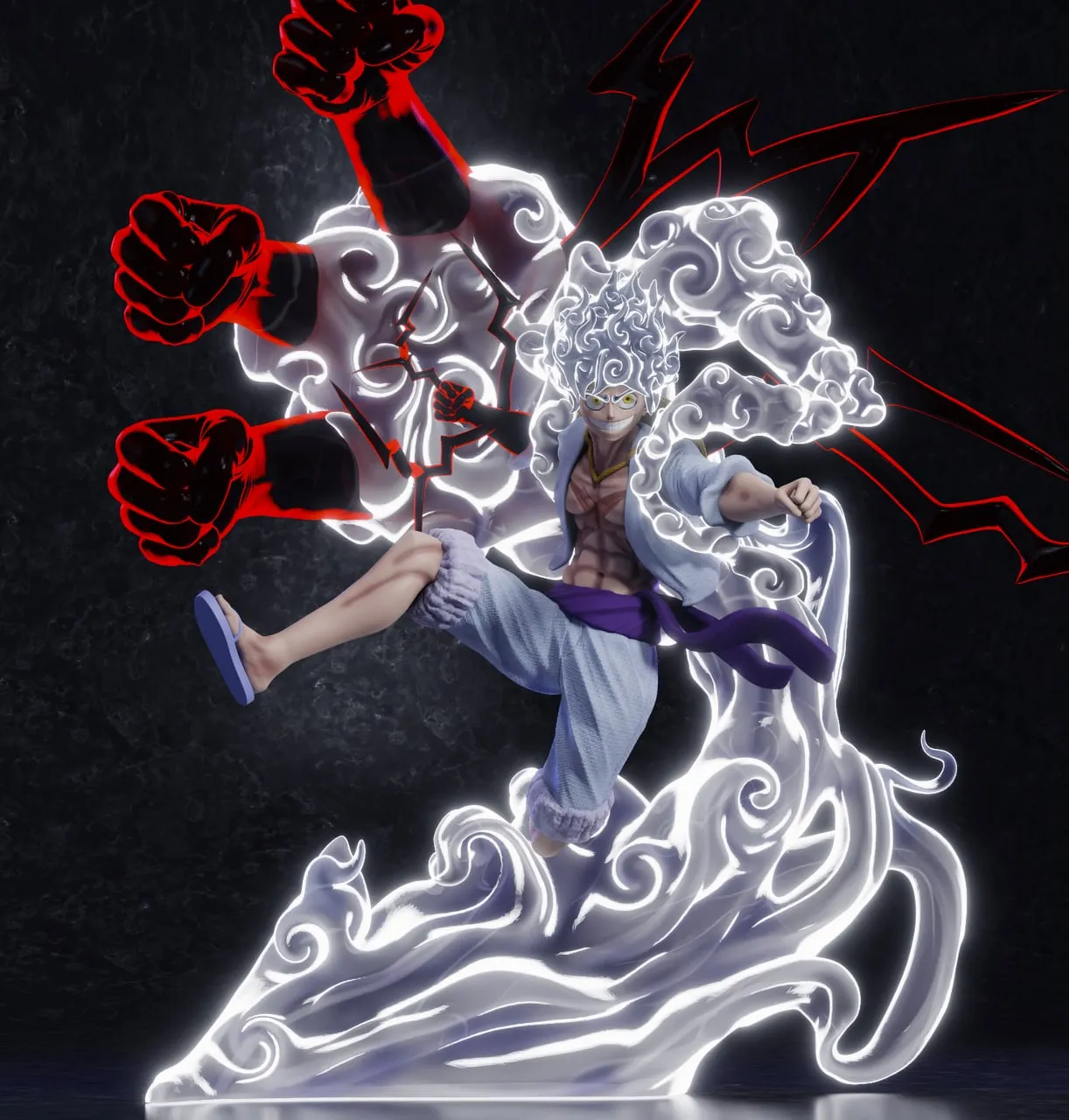 LUFFY GEAR FIVE 5 - ONE PIECE MODÈLE D'IMPRESSION 3D