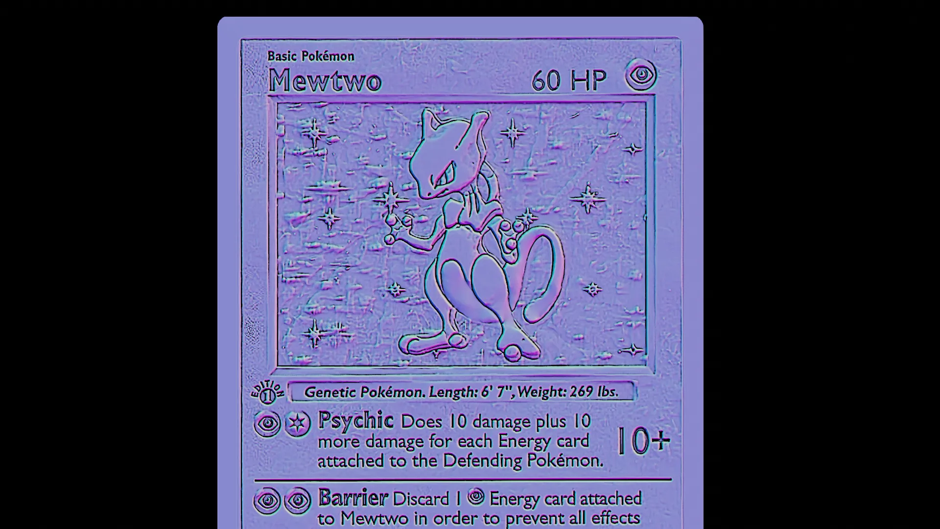 Mewtwo rare card Pokemon