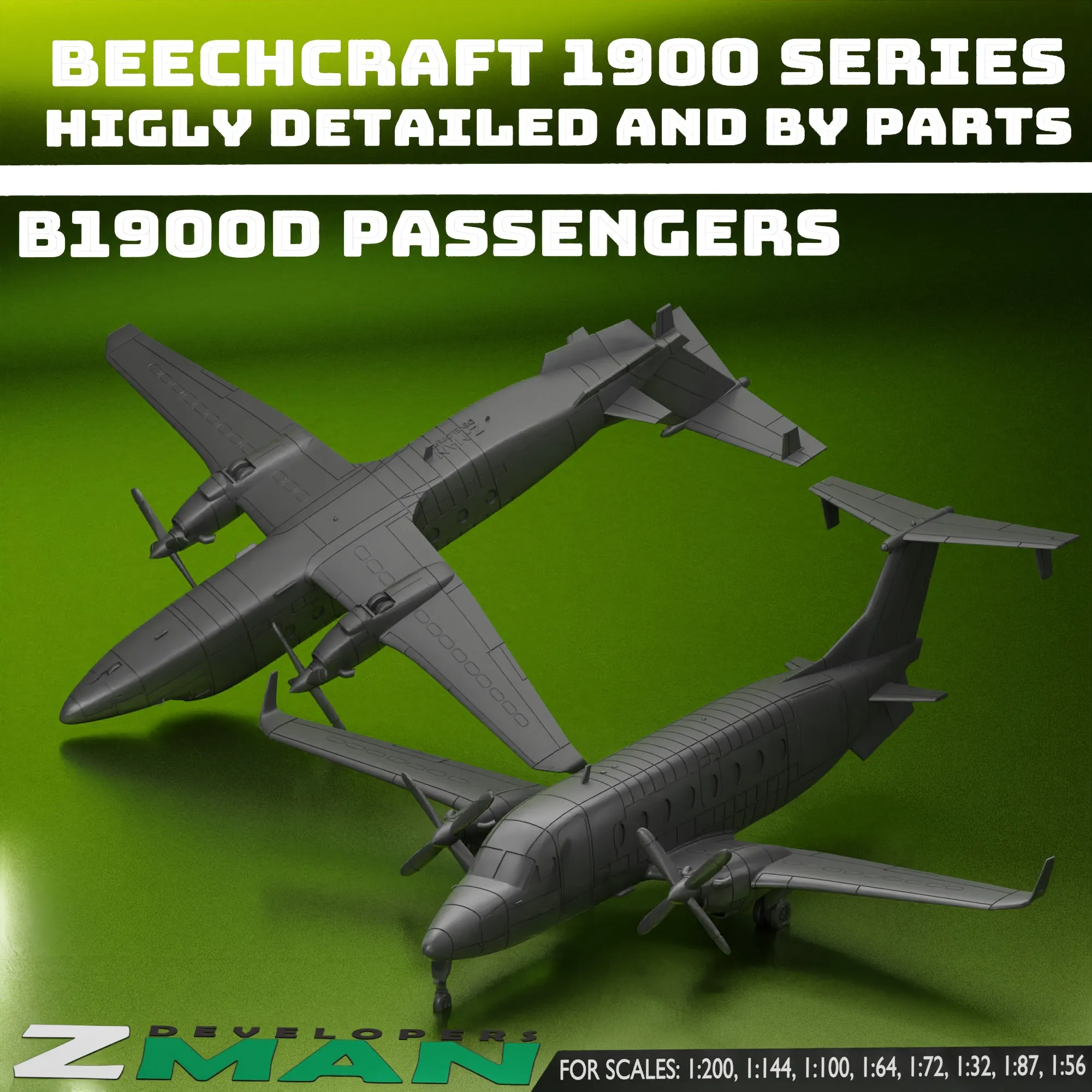 Beechcraft 1900D (Assembled + Unassembled) V1