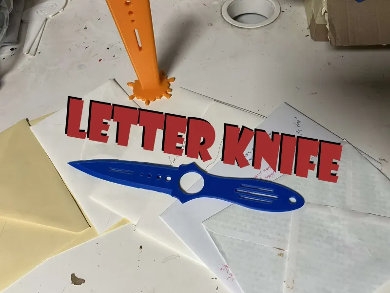 Letter knife with sheath