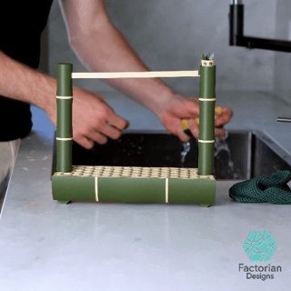 Kitchen Sink Organizer with Dishcloth Indicator Buddy-1