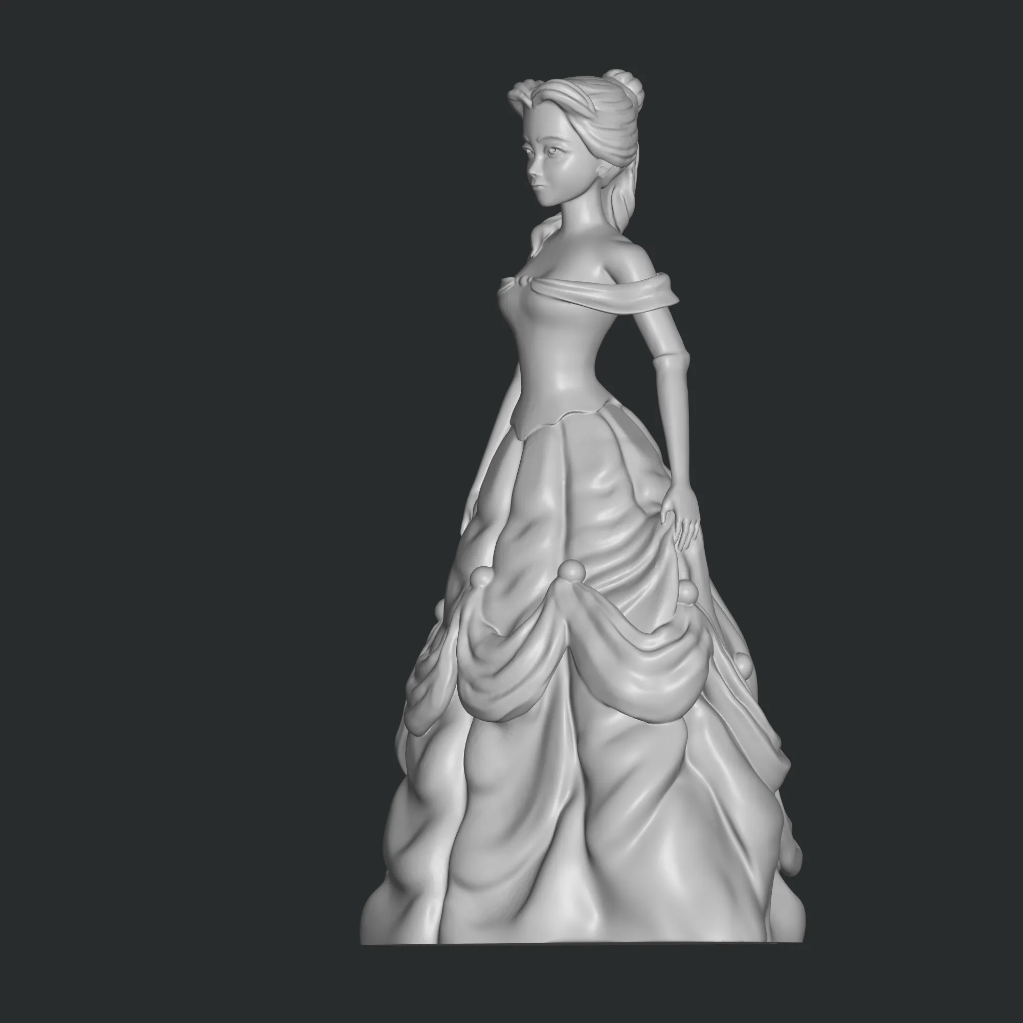 Princesa Belle archivo stl impresión 3d, archivo de impresión 3d