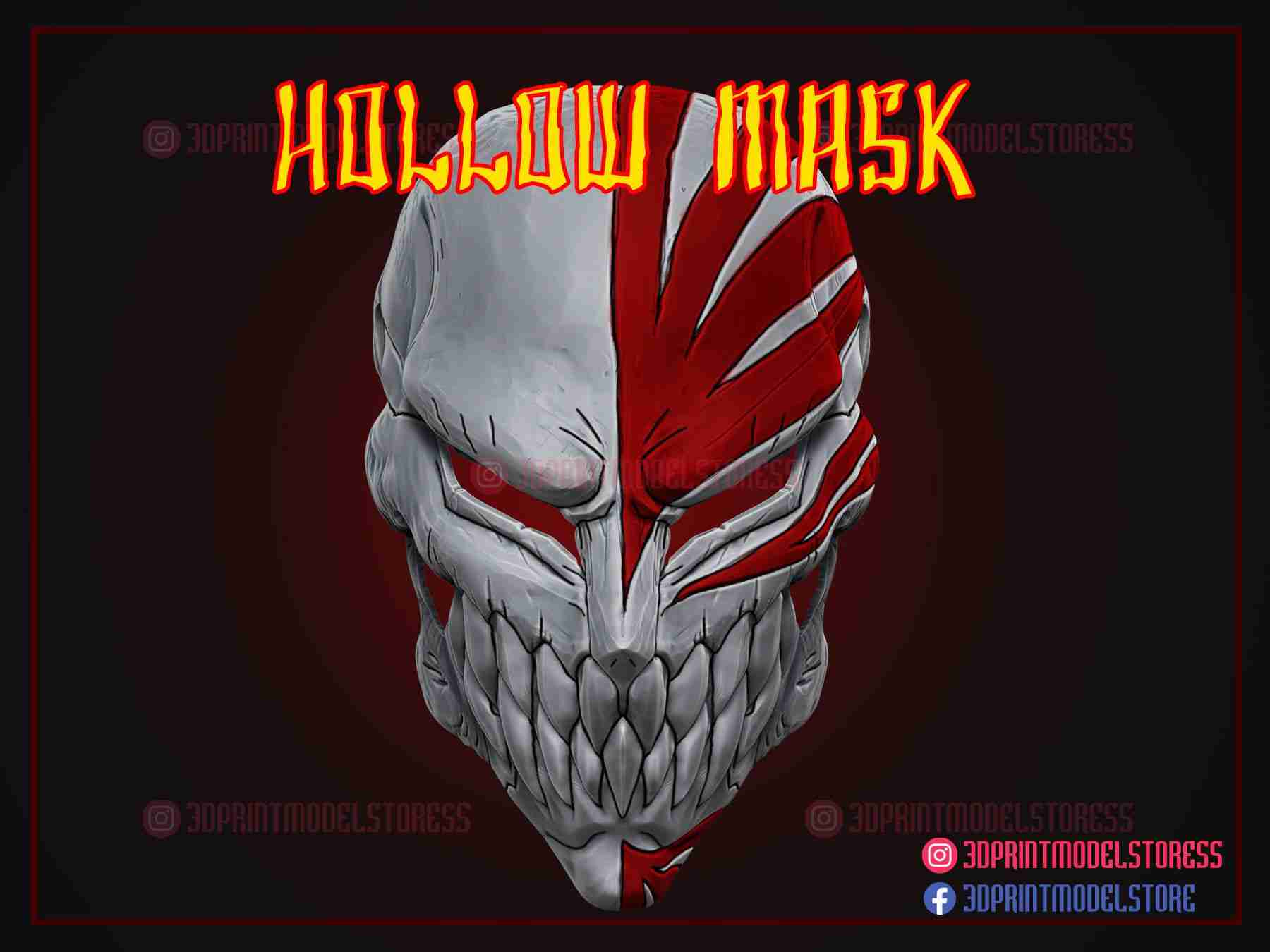 ichigo hollow mask bleach 3d model