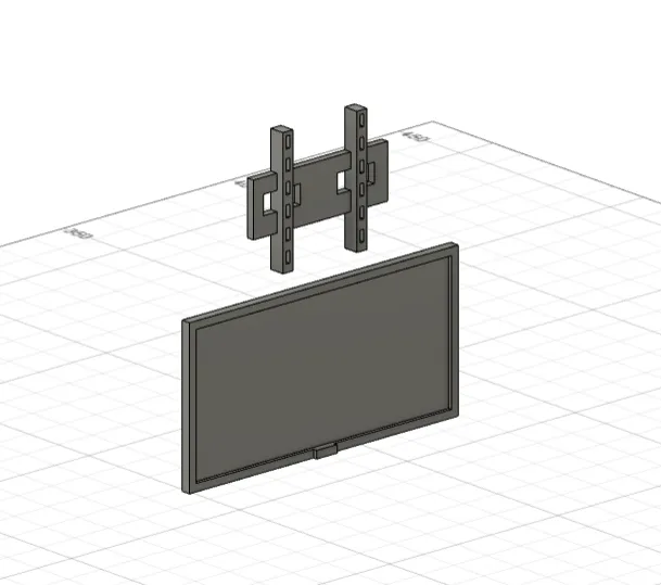 1/24 TÉLÉVISION AVEC SUPPORT / TV WITH WALL SUPPORT