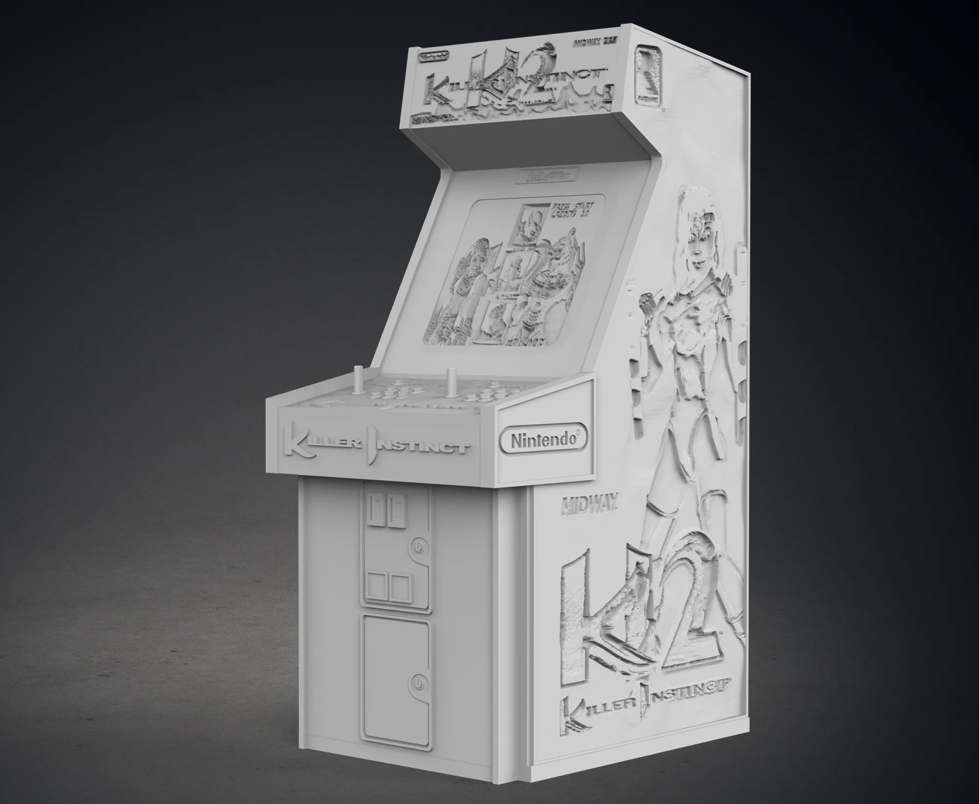 Killer Instinct 2 Arcade Cabinet with Lithophane