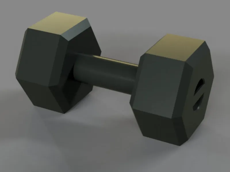 Dumbbell Keychain 3D Model