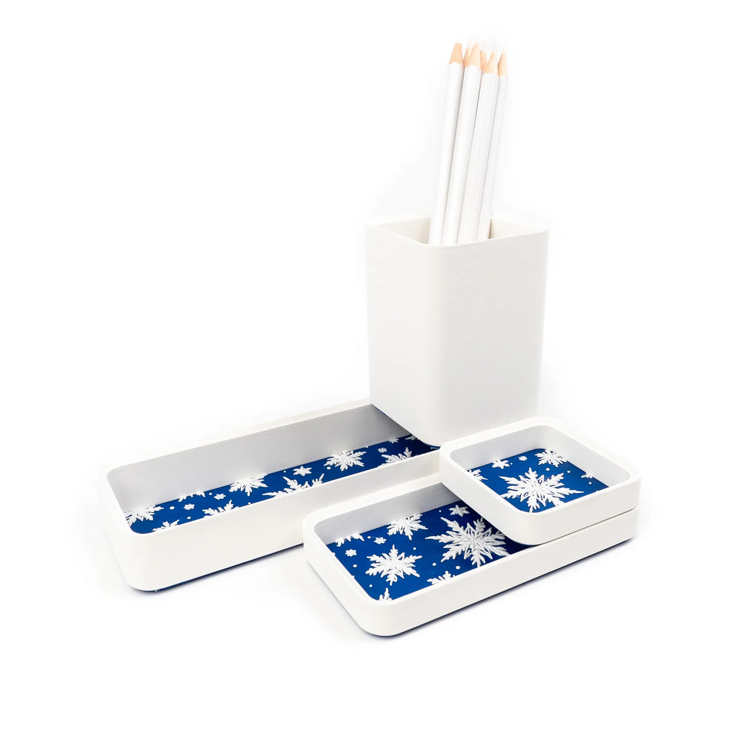 Snowflakes Stackable Trays