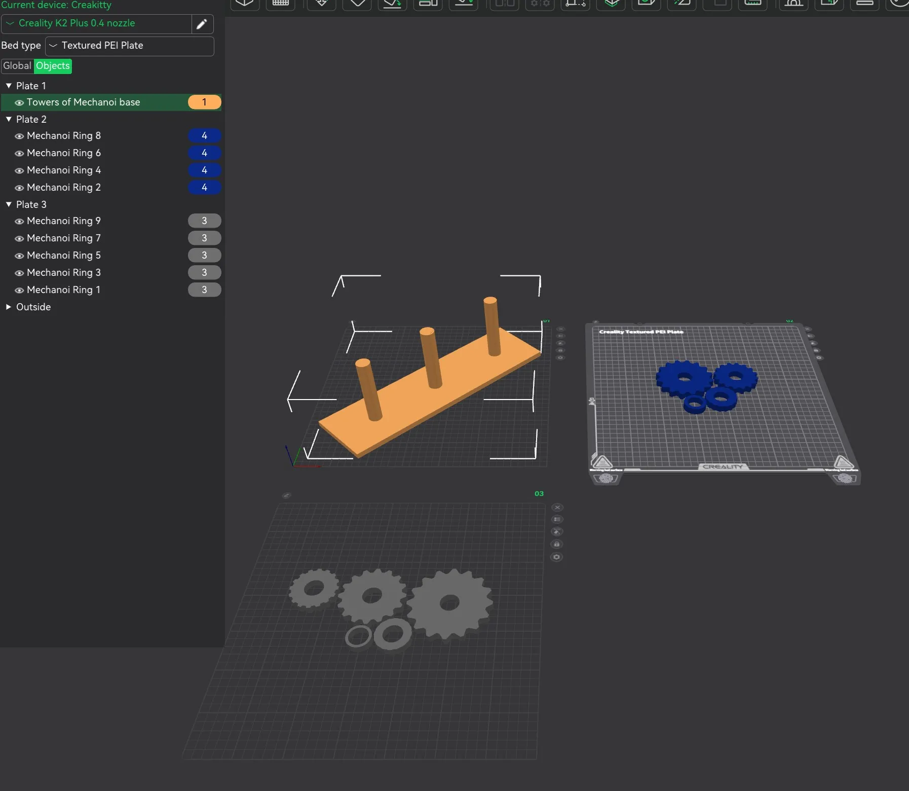GAME: Towers of Mechanoi