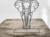 Elephant Line Art - Desktop Line Art-2