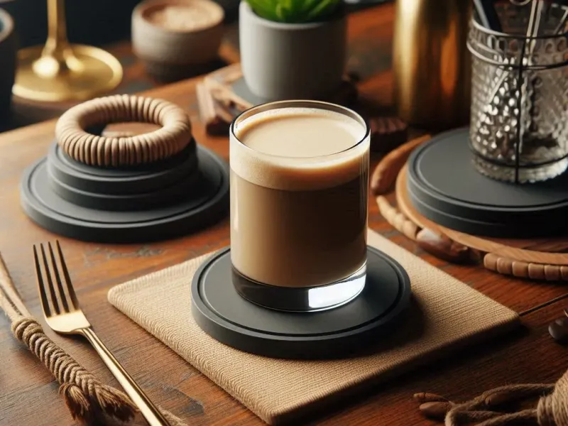 Base para copos de design redondo minimalista para bebidas