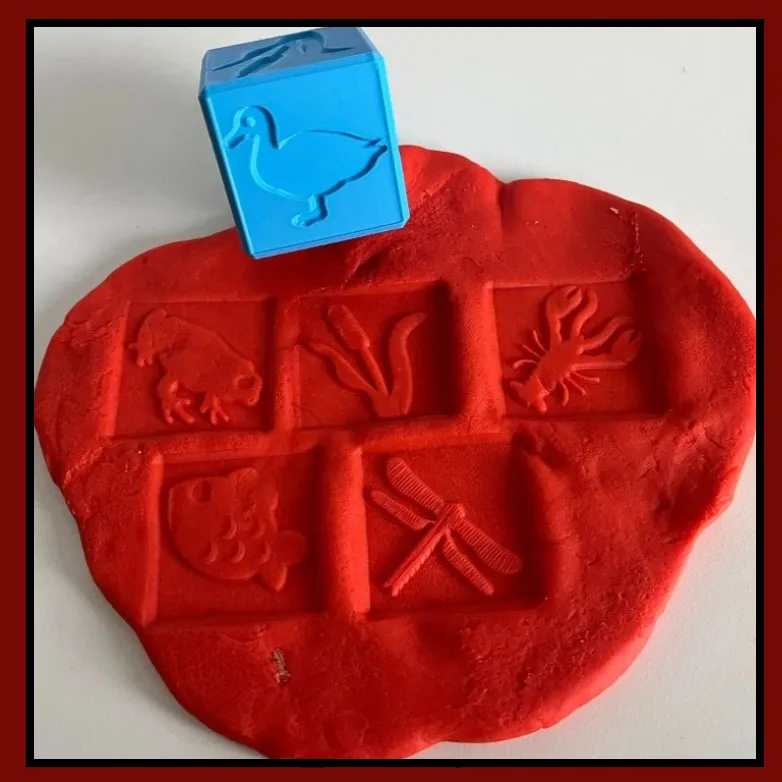 Educational - Cube Pond - for Sensory Play with playdough