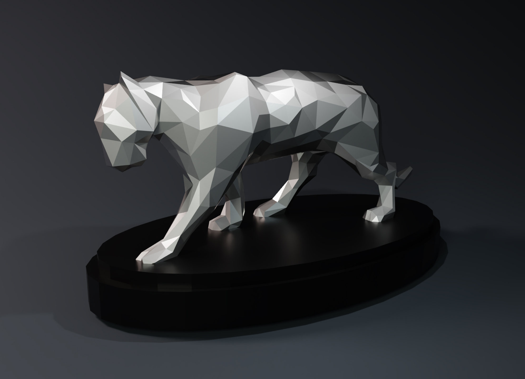 Low Poly Panther Statue | 3D models download | Creality Cloud