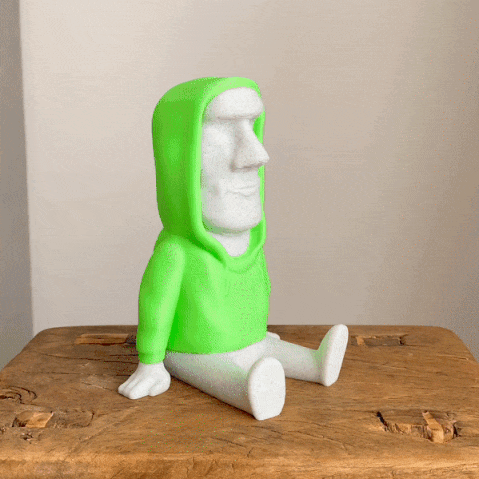 Moai Phone Holder - Multiparts - No supports, 3D models download