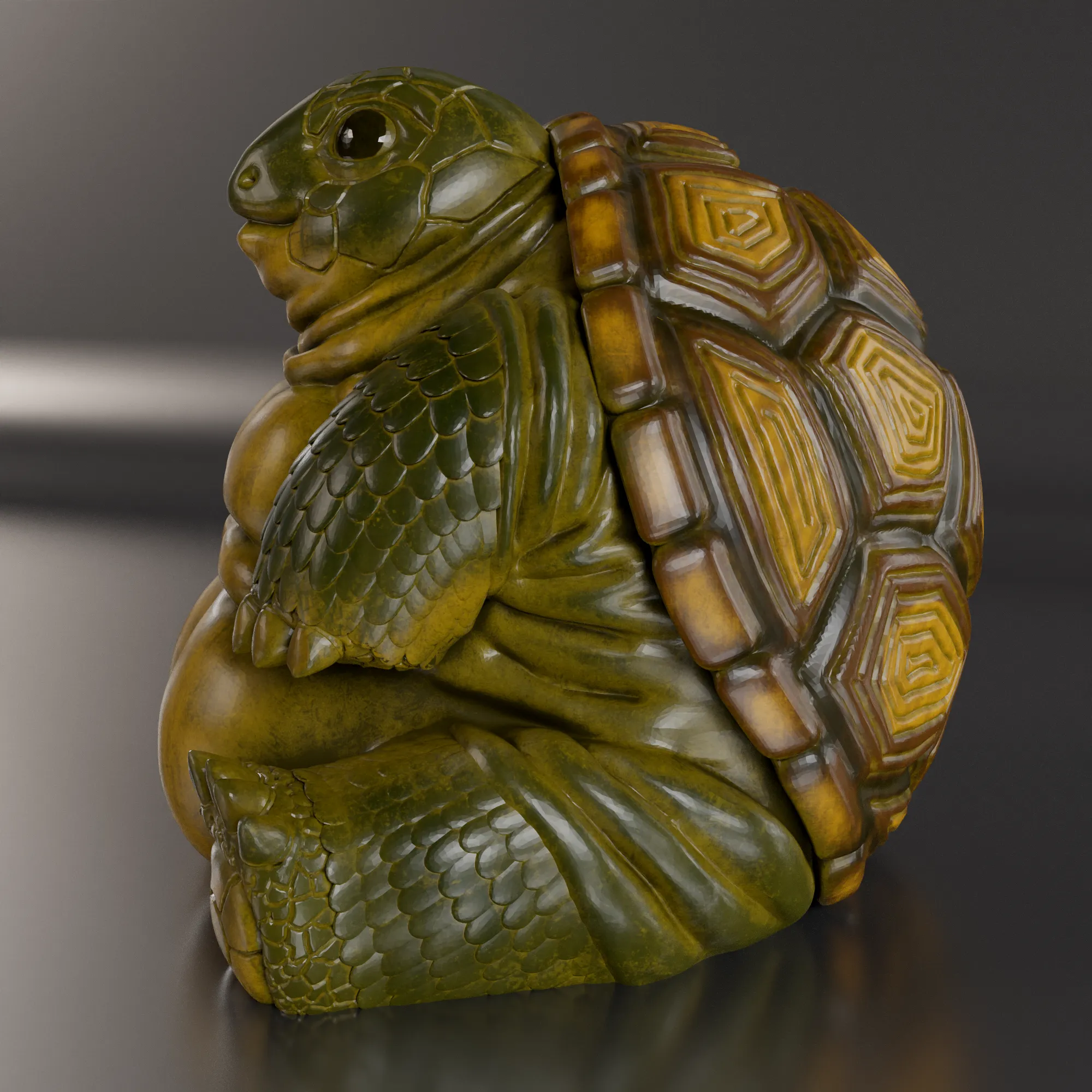 ÜBERGEWICHTIGE SCHILDKRÖTE