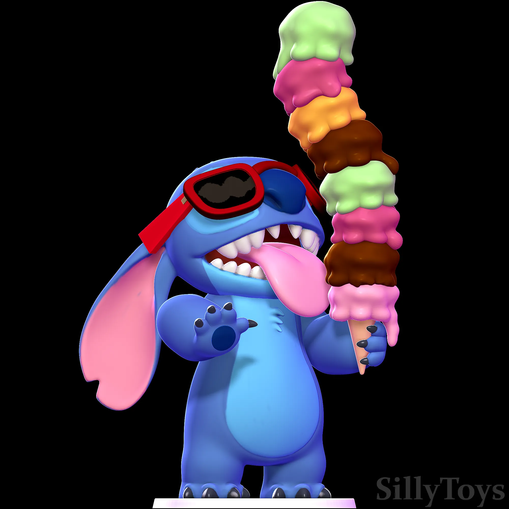 Stitch with Ice Cream - Lilo and Stitch