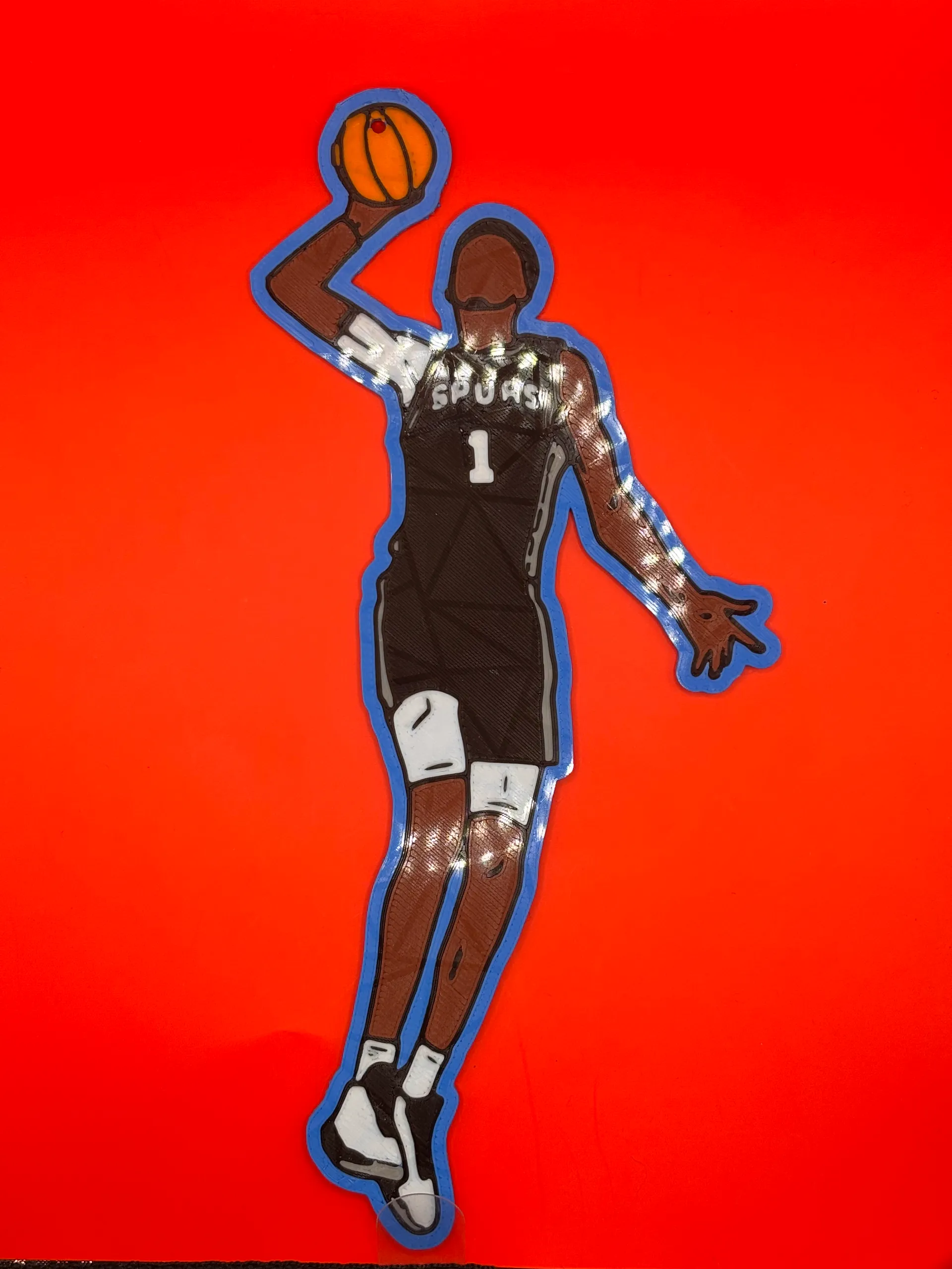 Wemby Dunk Silhouette Wall Art | Spurs Fan Art-1