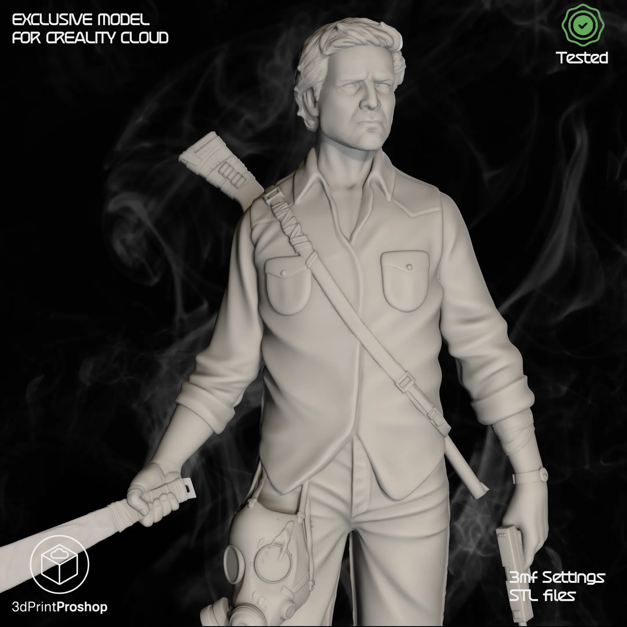 Joel - The Last of Us Fan Art STL
