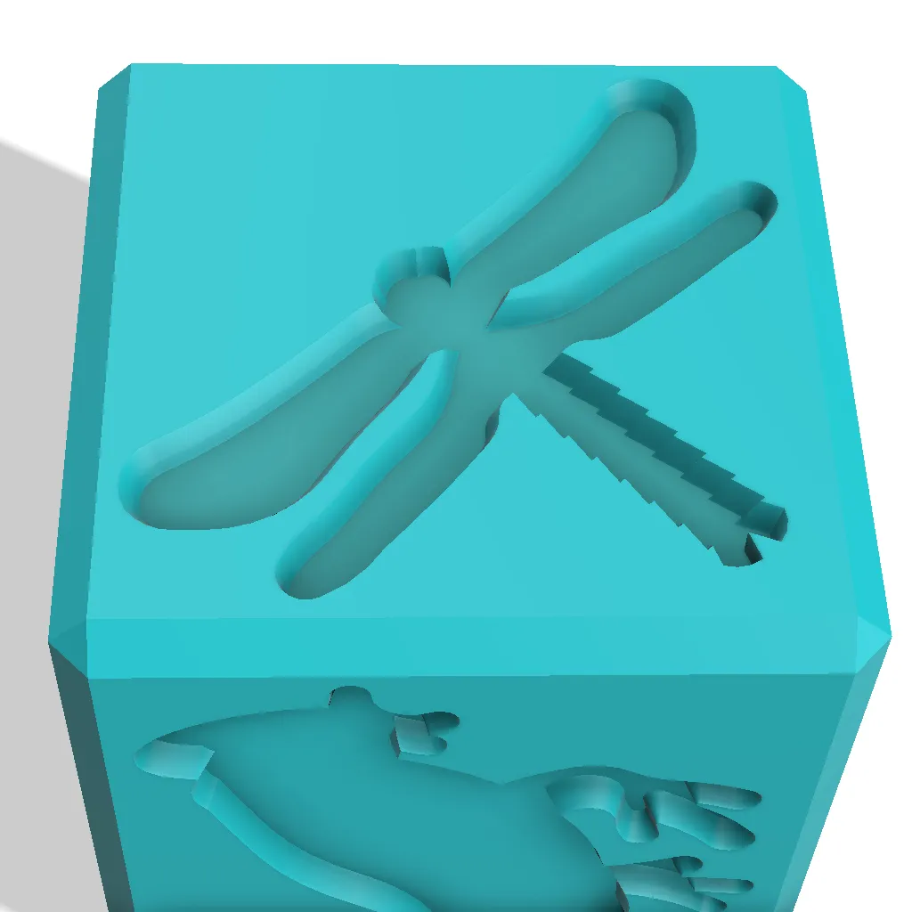 Educational - Cube Pond - for Sensory Play with playdough