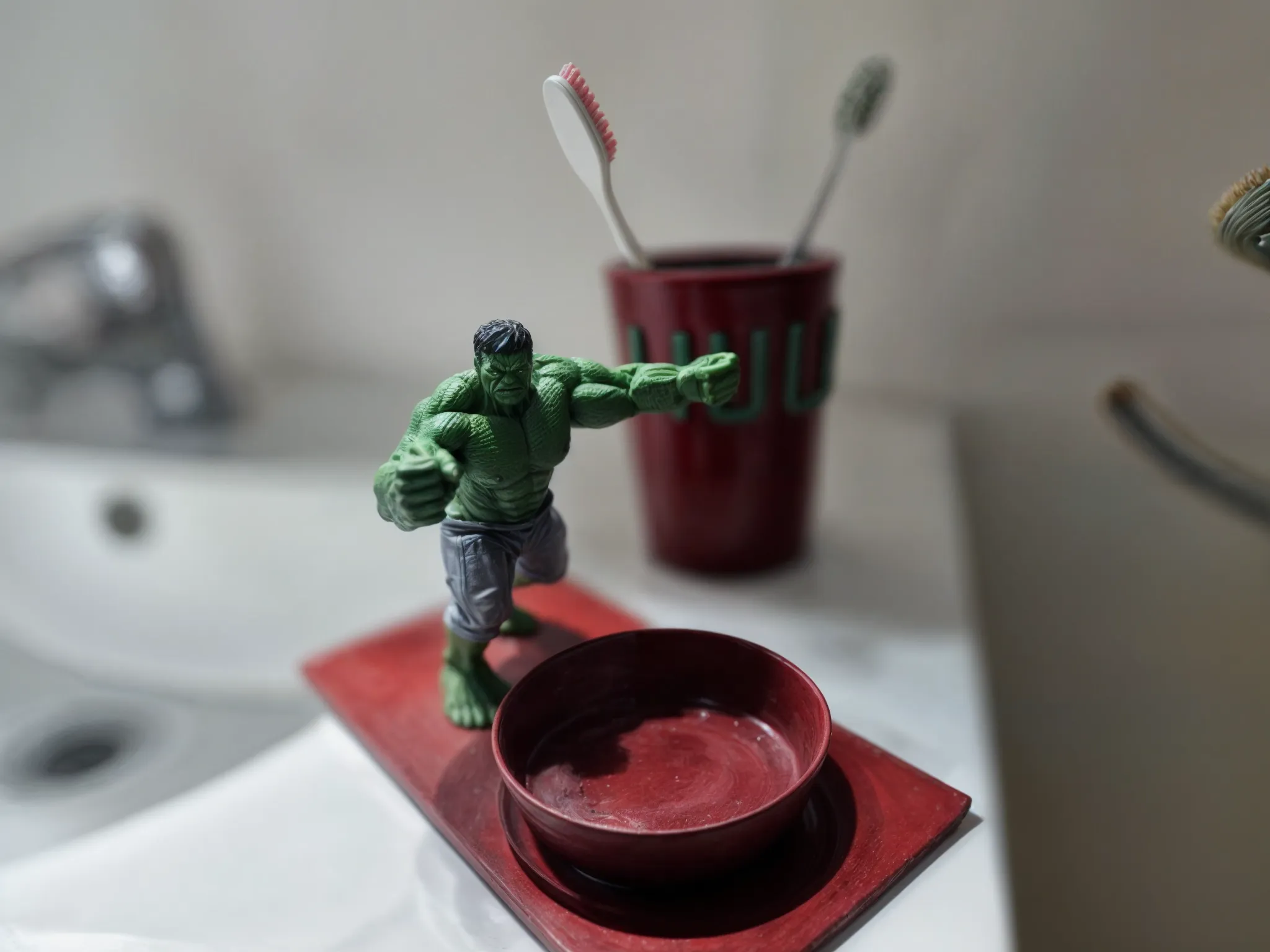 Cupa pentru periuța de dinți Hulk