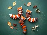 Fluffy Tail Cute Flexi Baby Red Panda - Toy/ Keychain/Magnet-1