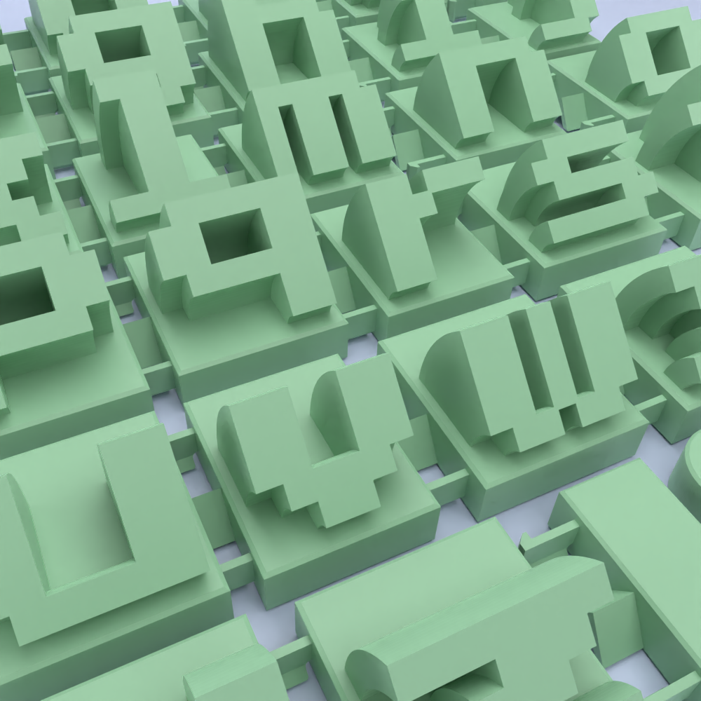 3D name from letters Minecraft Font 3D models download Creality Cloud