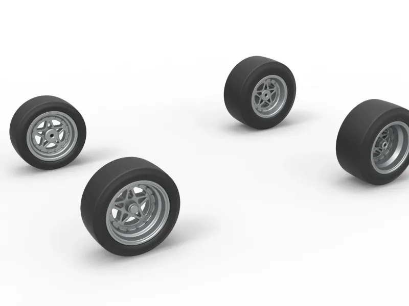 Wheel set of Pavement Midget car Scale 1:25