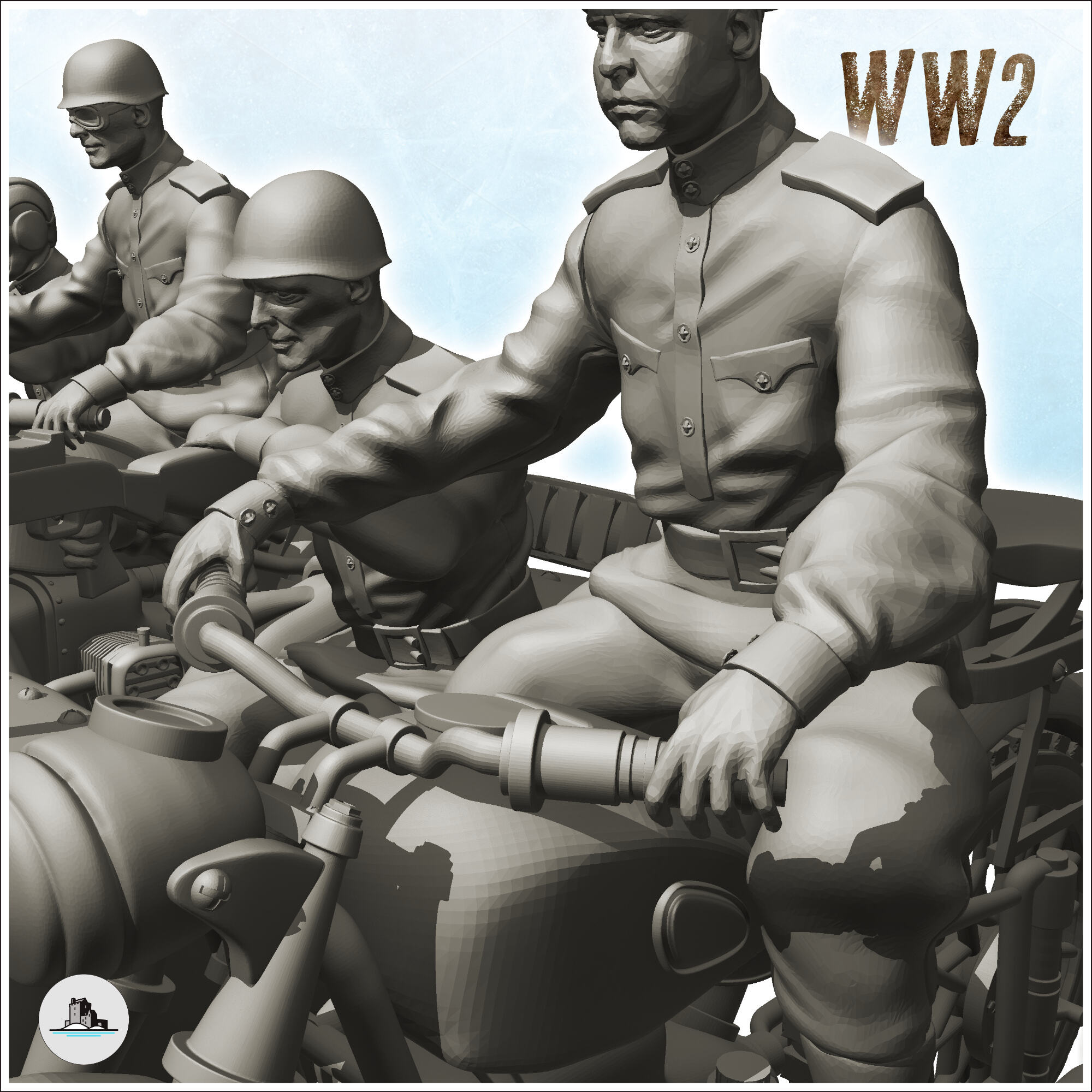 IMZ M-72 motos - Russia USSR WW2 Flames of War Bolt Action