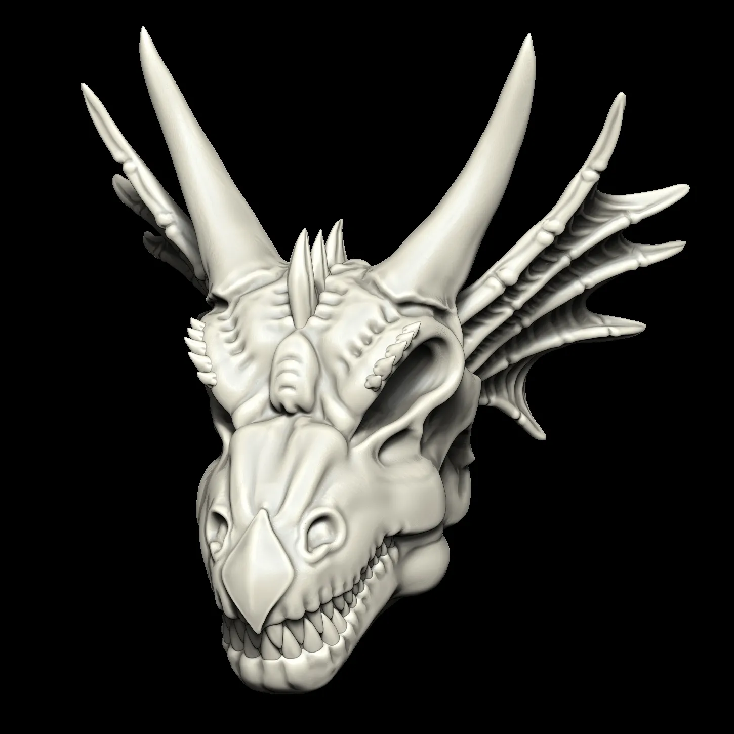 Dragon SKULL skeleton 3D models download Creality Cloud