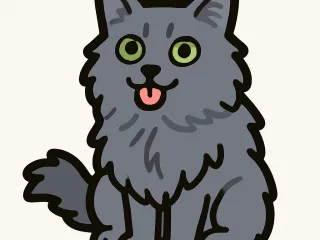 Gray Cat Pin