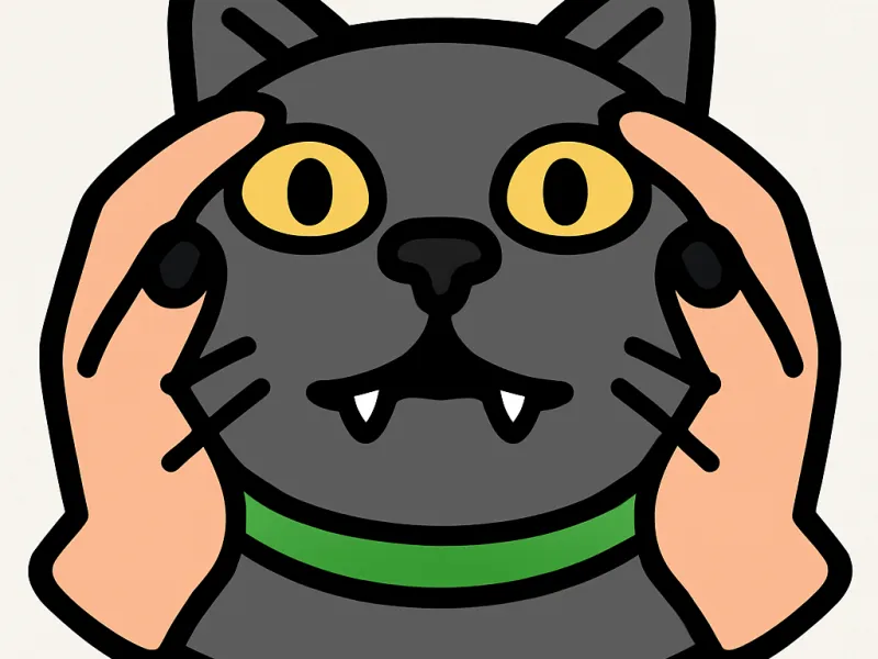 Gray Cat – Derpy Teeth Edition