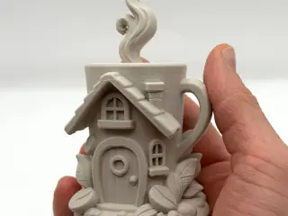 Coffee Cup Fairy House