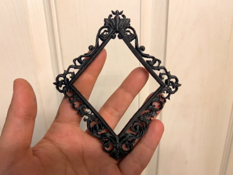 Moldura Ornamentada em Forma de Losango com Encaixe/Parte Traseira Plana/Frente e Verso