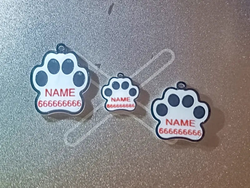 Medalla Huella Mascotas Personalizable