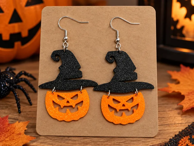 Halloween Oorbellen - Heksenpompoen
