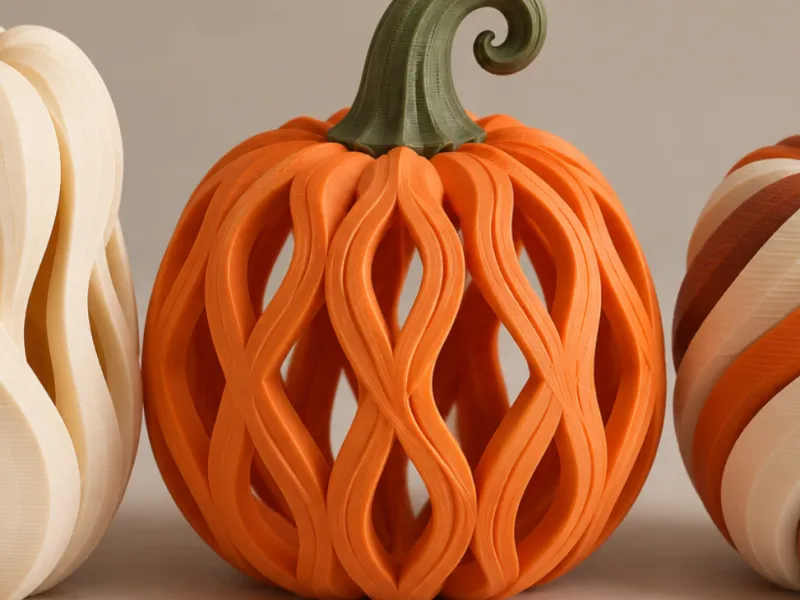 Decoración de calabaza en espiral