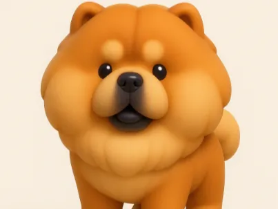 Chonky Chow Chow Impressão 3D – Lindo Cãozinho Felpudo