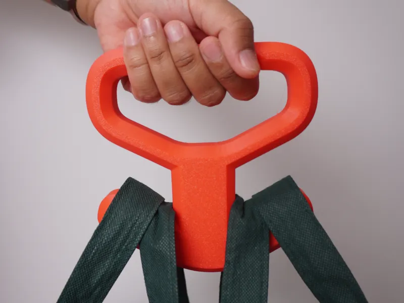 Grocery bag carrying handle