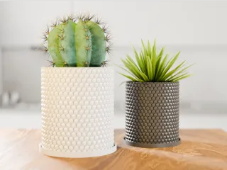 Flower Pot with HoneyComb