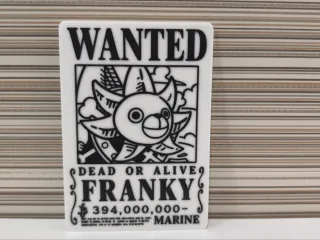 Cartel de Recompensa "WANTED" de Franky (One Piece)