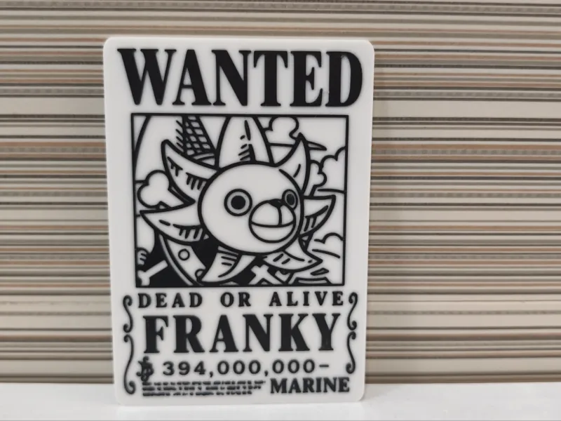 Cartel de Recompensa "WANTED" de Franky (One Piece)