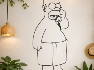 Silueta Homer toalla